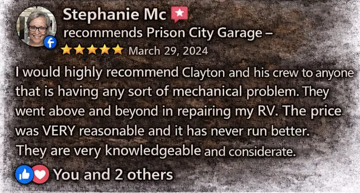 Customer review for Prison City Garage