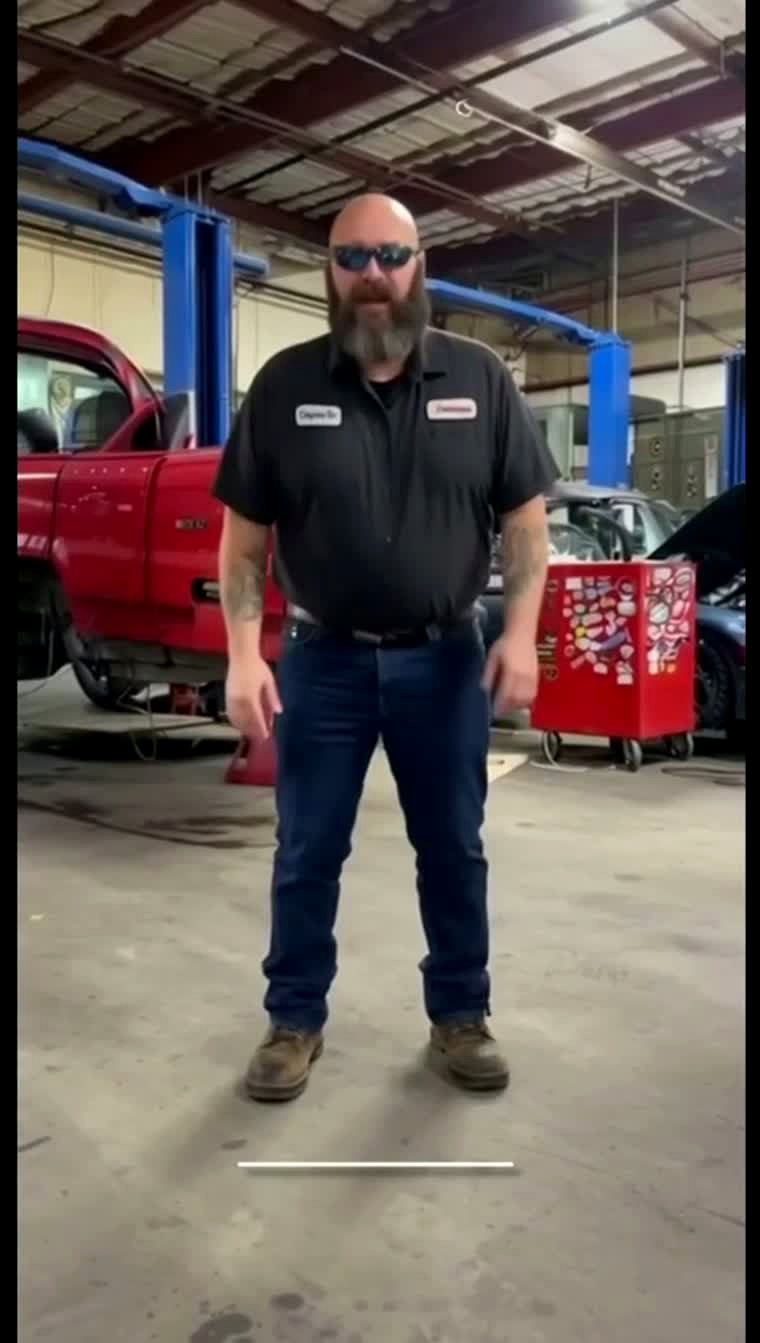 Truck on the lift